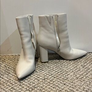 Marc Fisher White Heeled Boots